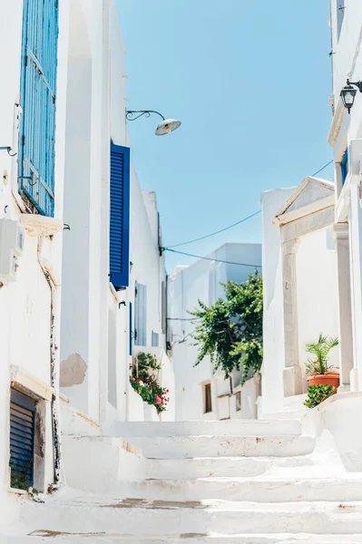 Pyrgos Tinos Greece July 2022 Details Street Village Pyrgos Cycladic — стокове фото