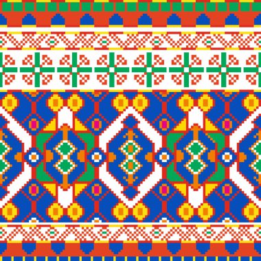 kesintisiz renkli etnik desen