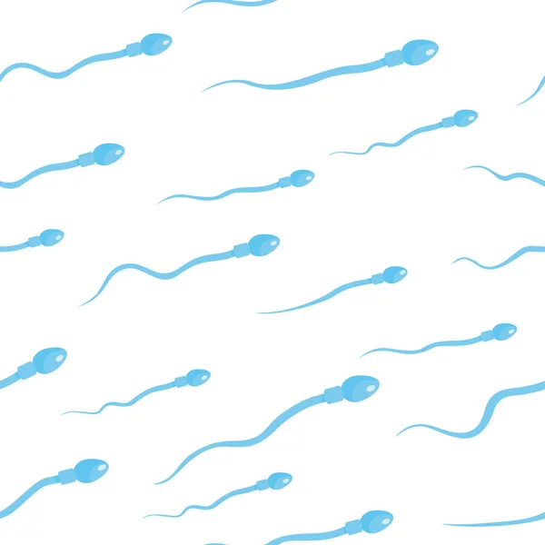 İnsan spermleri vektör illüstrasyonuna saldırır. Spermatozoon ile vektör deseni.