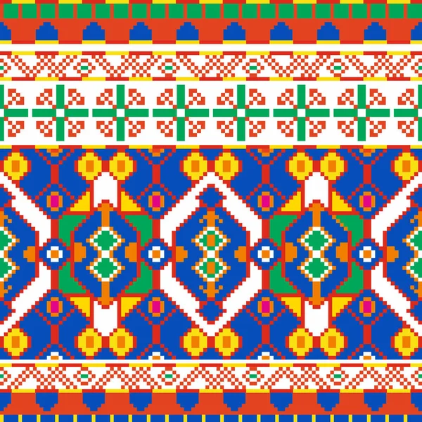 Seamless Colorful Ethnic Pattern — Stock Vector