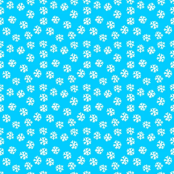 Kar taneleriyle desen. Mavi arka planda kusursuz noel deseni