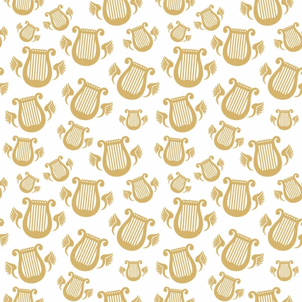 Beyaz arka planda arpı olan kusursuz desen. Vektör İllüstrasyonu