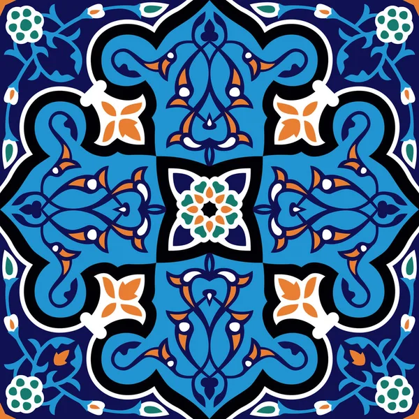Vetor Ornamento Tradicional Uzbeque Sem Costura Ornamento Multi Colorido Oriental — Vetor de Stock