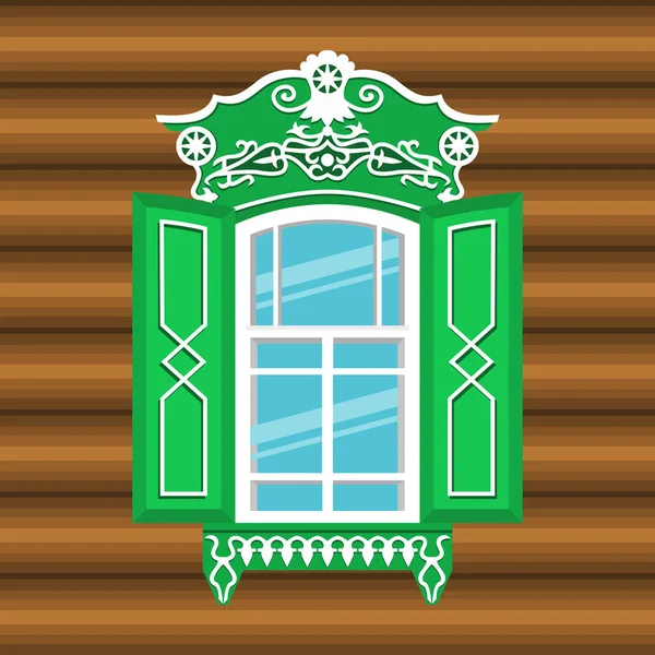 Geleneksel Rus ve Slav ahşap penceresi