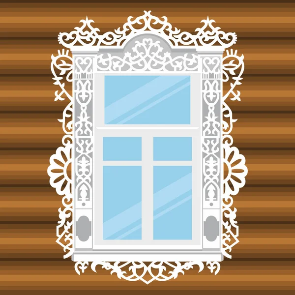 Geleneksel Rus ve Slav ahşap penceresi