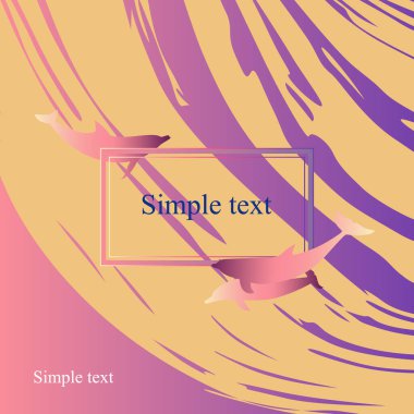 Yunuslarla güzel bir geçmişi var. vektör flaması.