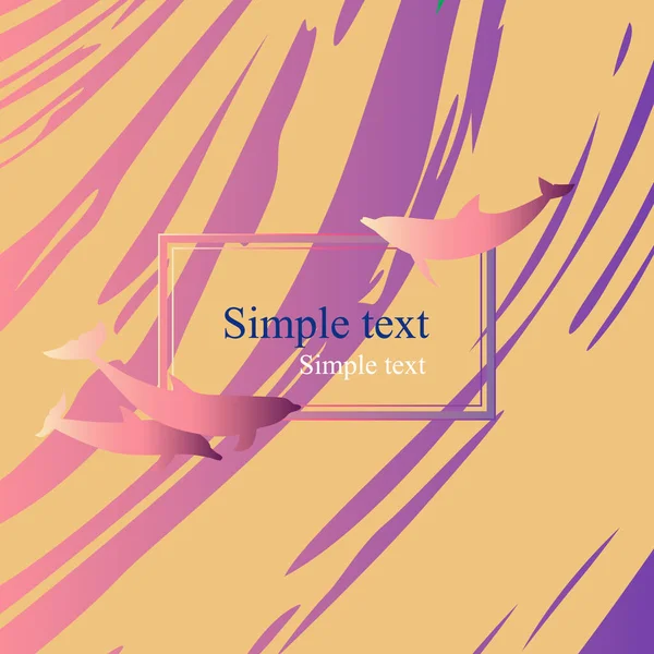 Yunuslarla güzel bir geçmişi var. vektör flaması.