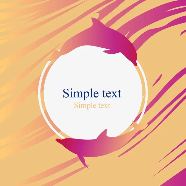 Yunuslarla güzel bir geçmişi var. vektör flaması.