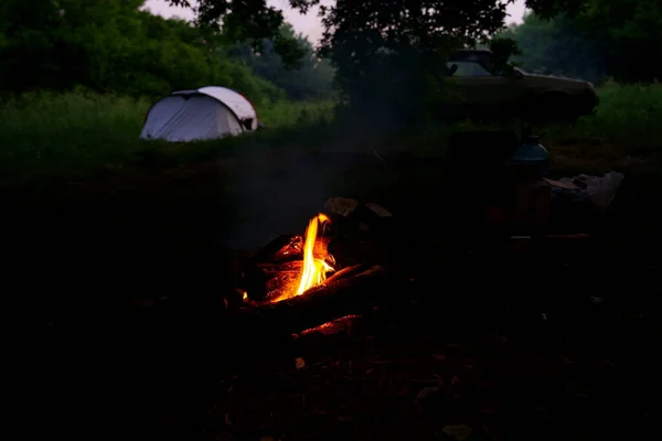 Evening Bonfire — Stock Photo, Image