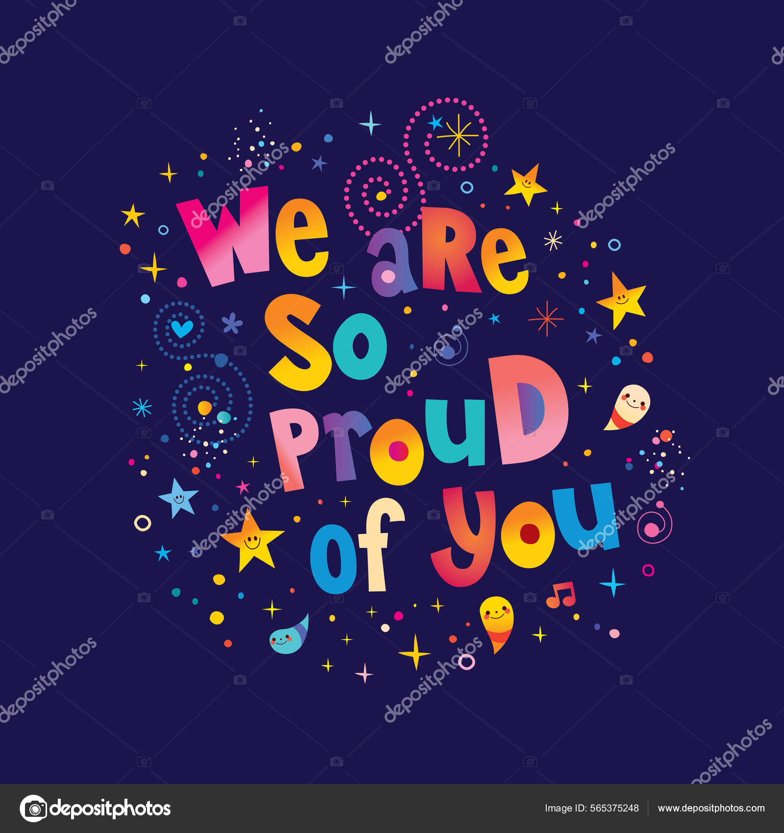 Proud You Stock Vector Image by ©Aliasching #565375248