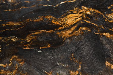 Magma altın mermerinin detaylı yapısı. Doğal taş dokusu.