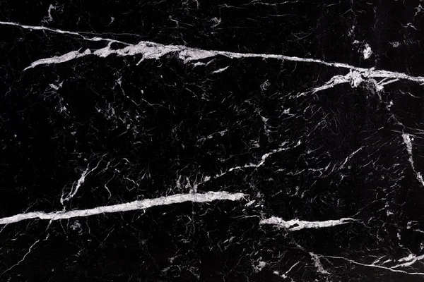 Nero Marquina marble stone slab in black and white color. — Stockfoto