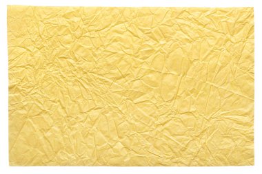 Mükemmel açık sarı renkli buruşmuş kağıt..