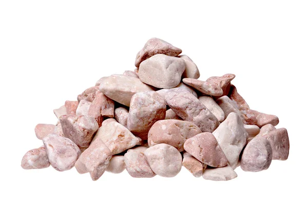 Pink Pebble Stone White Background High Resolution Photo — Stock fotografie