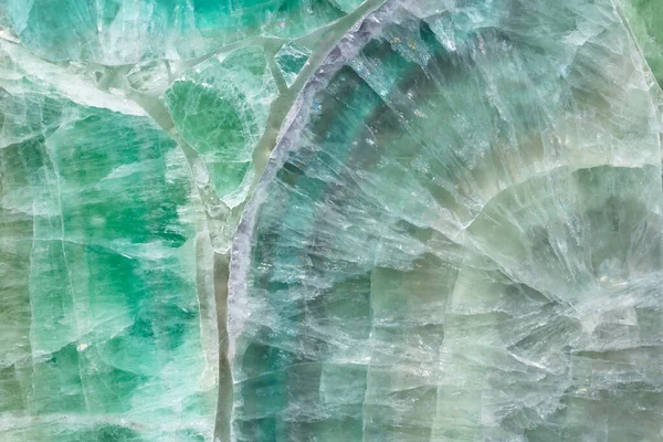 Green Fluorite Precious Stone New Natural Texture Unique Color Part — Stock Photo, Image