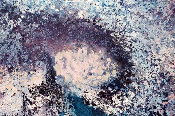 Дивовижний Абстрактний Контрастний Живопис Синіх Тонах Ідеальне Стильне Мистецтво Ідеальне — стокове фото