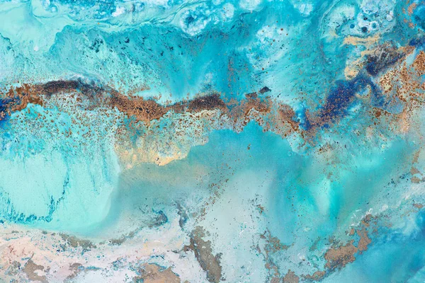 Painting background in a gentle blue color, new creative picture. Natural luxury abstract fluid, liquid art painting. Tender, modern futuristic, dynamic and dreamy artwork. Textured colorful oil paint