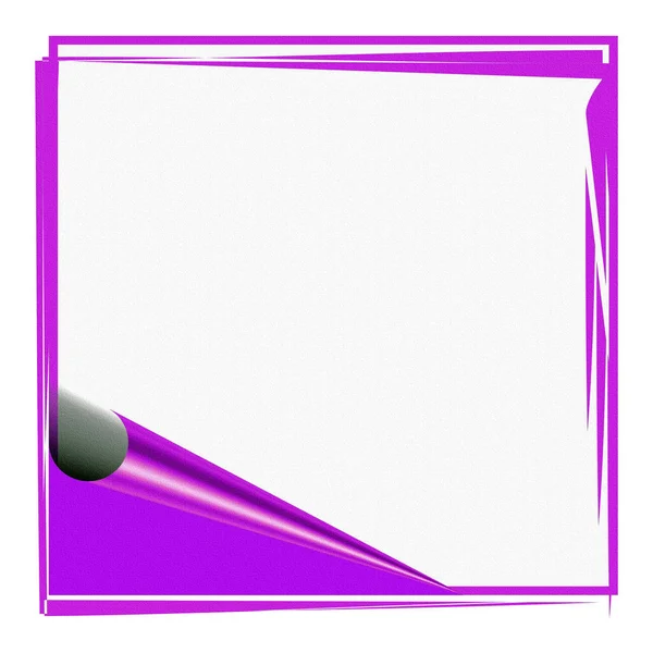 砂質で紫色のフレームの背景 あなたのテキストのためのロールコーナーと白の場所を持つ抽象フレーム — ストック写真