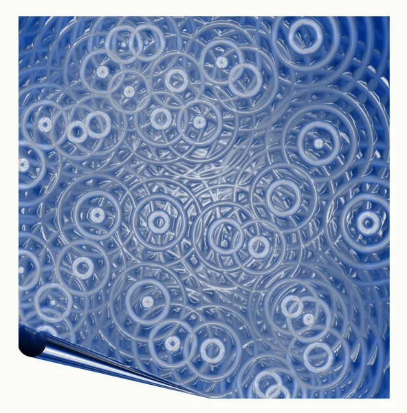 Абстрактный Синий Фон Прохладной Пузырьковой Воды Шаблон Ледяных Кругов Глянцевая — стоковое фото