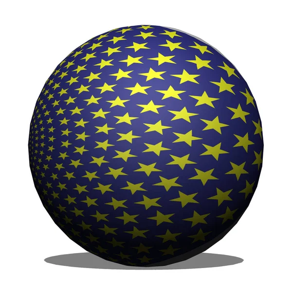 Ímbolo Ilustração Globo União Europeia Padrão Simbólico Perspectiva Uma Esfera — Fotografia de Stock