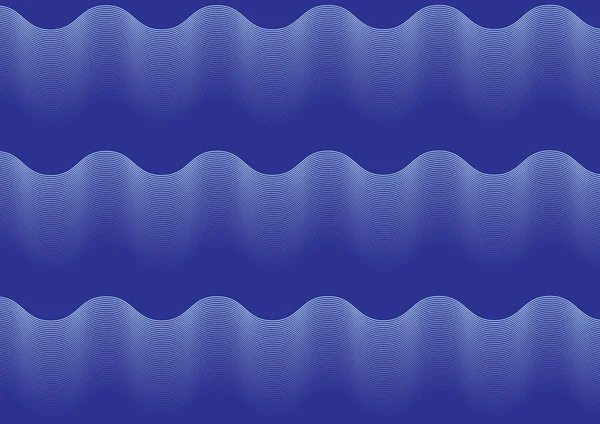 Λεπτό Κυματιστό Αδιάλειπτη Μπλε Φόντο Ταπετσαρία Κύματα Είναι Γραφικά Μείγμα — Διανυσματικό Αρχείο