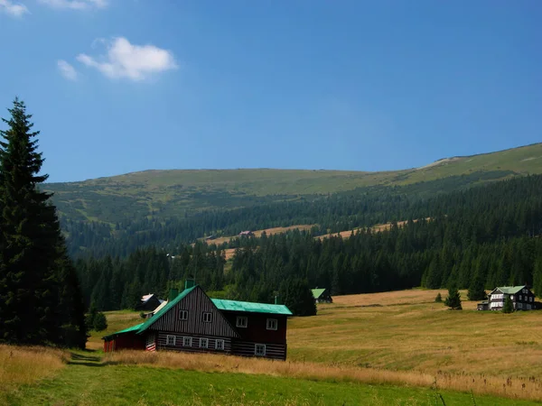 Beautiful Landscape Czech Mountains Krkonose Tourist Place Blue Valley Blue — Stock Photo, Image