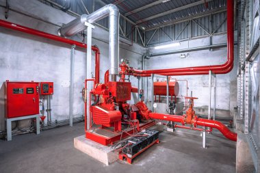 Sanayi tesislerinde dizel motor itfaiye kontrol sistemleri.