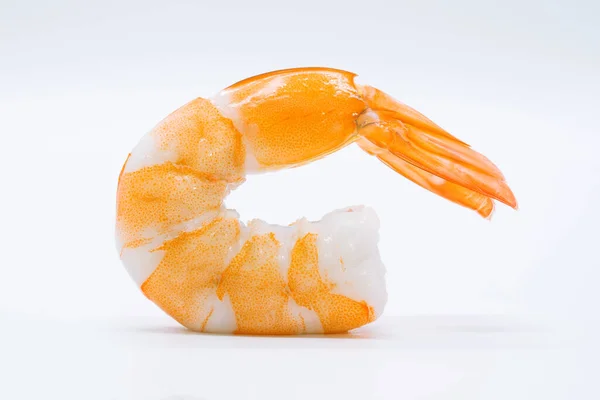 Cooked Shrimp Separately White Background — Stock Photo, Image