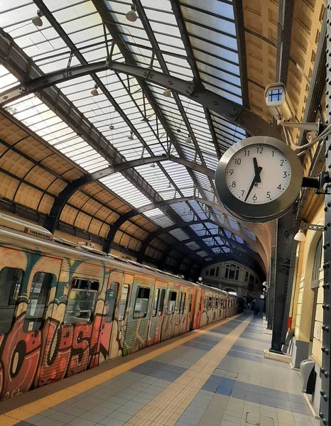 Historical Train Metro Station Piraeus Greece — 图库照片