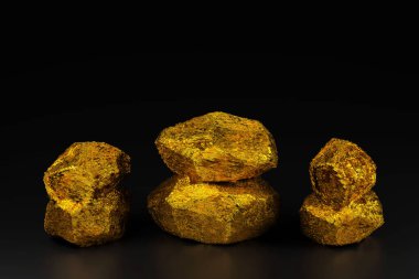 Finansal iş konsepti için boş yeri olan altın külçesi. 3d hazırlayıcı.