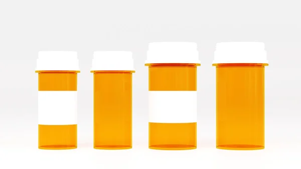 Yellow Pills Bottle Medicine Bottles Health Care Medical Concept Rendering — Stockfoto
