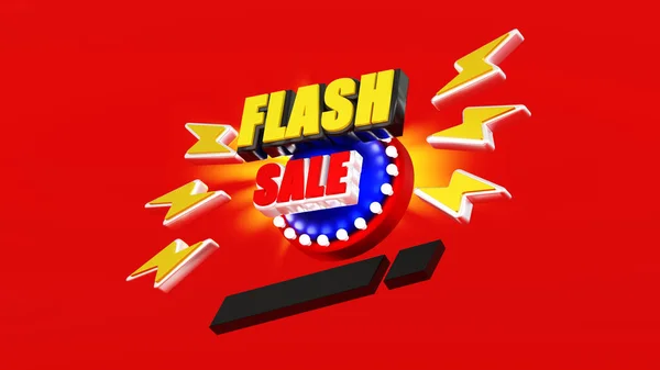 Flash Sale Word Poster Banner Poster Template Campaign Promote Websites — Stockfoto