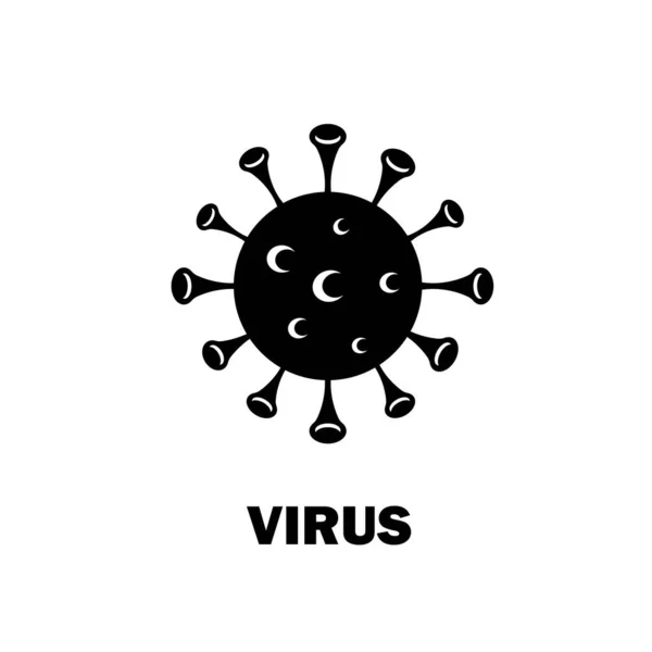 Illustrazione Del Virus Bianco Nero Concetto Virus Del Vaiolo Della — Vettoriale Stock