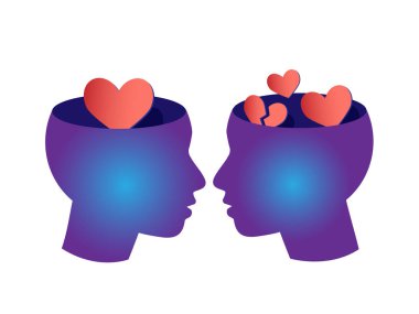 Productivity vector illustration. Mind. Heart. Effective time management elements for your design. Planning tasks, activities, schedules, working time, people at work. Medicine, education concept.