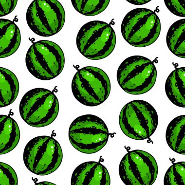 Beyaz arka planda taze yeşil karpuzlarla besin yaz deseni. Tasarımın için güzel bir meyve bulundu. Organik, taze, vejetaryen, sağlıklı, diyet yemek kavramı. Meyve suyu ve meyve suyu..