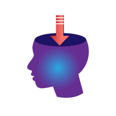  Üretkenlik vektörü çizimi. Aklını kullan. Arrowhead. Tasarımınız için etkili zaman yönetimi unsurları. Planlama işleri, aktiviteler, programlar, çalışma saatleri, işteki insanlar. Tıp, eğitim
