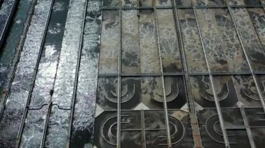 Havacılık istasyonunun hava manzarası, atık su arıtma tesisinin havadan görünüşü, modern endüstriyel atık arıtma tesisinin havadan görüntüsü.