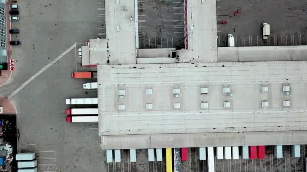 Vista Aerea Del Terminale Consegna Della Posta Vista Aerea Del — Video Stock