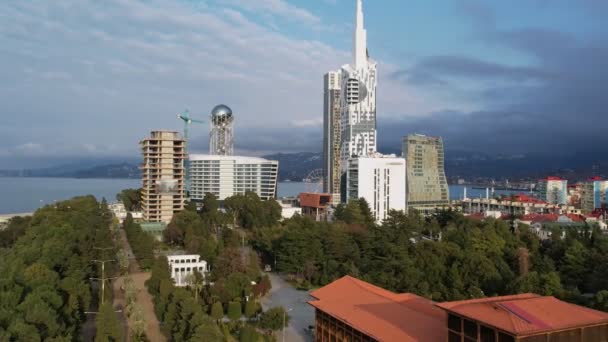 Aerial view of Batumi editorial video — Stock Video
