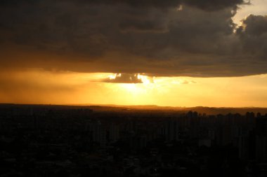 İsrail 'in başkenti üzerinde gün batımı