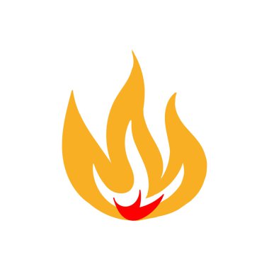 vektör izole ateş emoji düz vektör simgesi