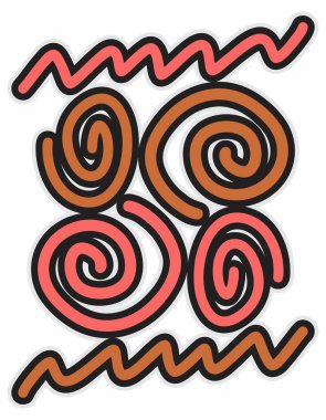 Çevir ve zigzag desenli soyut arkaplan