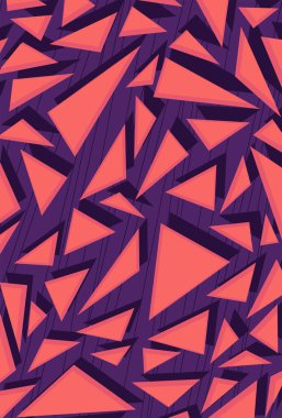 Düzensiz pembe üçgen desenli soyut arkaplan