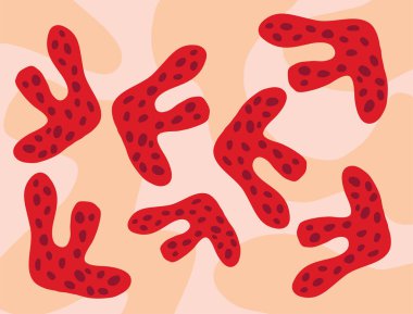 Soyut baloncuk ve bazı noktalar desenli basit arkaplan