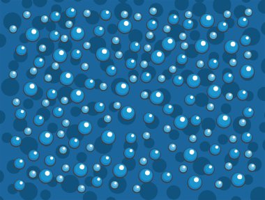 Mavi baloncuk desenli basit arkaplan