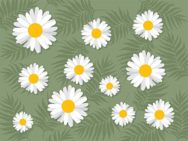 Fond Minimaliste Avec Motif Floral Simple — Image vectorielle