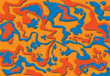 Soyut renkli yağlı boyanın bir çizimi