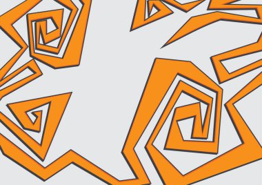 Zigzag ve kıvrımlı çizgi desenli soyut arkaplan