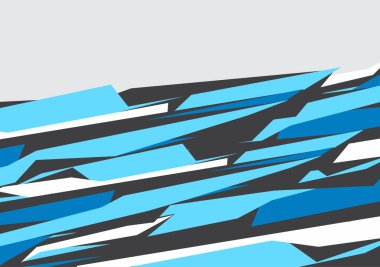 Basit mavi fütürist ve geometrik desen temalı soyut arkaplan