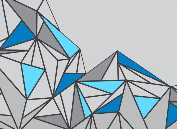 Abstrakt Bakgrund Med Blå Och Grå Polygonal Mönster — Stock vektor